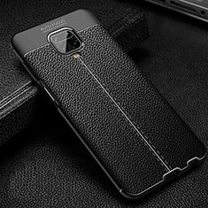 Silikon Hülle Handyhülle Gummi Schutzhülle Flexible Leder Tasche WL2 für Xiaomi Redmi Note 9 Pro Schwarz