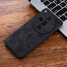 Silikon Hülle Handyhülle Gummi Schutzhülle Flexible Leder Tasche YZ2 für Oppo Find X7 Ultra 5G Schwarz