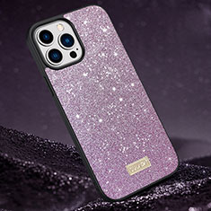 Silikon Hülle Handyhülle Gummi Schutzhülle Flexible Tasche Bling-Bling LD1 für Apple iPhone 13 Pro Max Violett