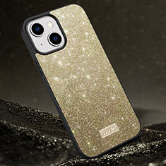 Silikon Hülle Handyhülle Gummi Schutzhülle Flexible Tasche Bling-Bling LD1 für Apple iPhone 14 Gold