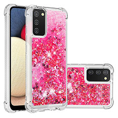 Silikon Hülle Handyhülle Gummi Schutzhülle Flexible Tasche Bling-Bling S01 für Samsung Galaxy A02s Pink