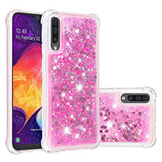 Silikon Hülle Handyhülle Gummi Schutzhülle Flexible Tasche Bling-Bling S01 für Samsung Galaxy A30S Pink