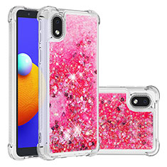Silikon Hülle Handyhülle Gummi Schutzhülle Flexible Tasche Bling-Bling S01 für Samsung Galaxy M01 Core Pink