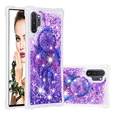 Silikon Hülle Handyhülle Gummi Schutzhülle Flexible Tasche Bling-Bling S01 für Samsung Galaxy Note 10 Plus 5G Violett