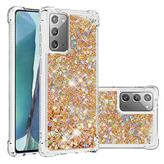 Silikon Hülle Handyhülle Gummi Schutzhülle Flexible Tasche Bling-Bling S01 für Samsung Galaxy Note 20 5G Gold