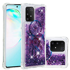 Silikon Hülle Handyhülle Gummi Schutzhülle Flexible Tasche Bling-Bling S01 für Samsung Galaxy S10 Lite Violett