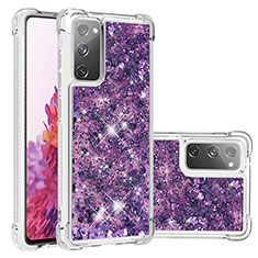 Silikon Hülle Handyhülle Gummi Schutzhülle Flexible Tasche Bling-Bling S01 für Samsung Galaxy S20 FE (2022) 5G Violett