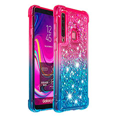 Silikon Hülle Handyhülle Gummi Schutzhülle Flexible Tasche Bling-Bling S02 für Samsung Galaxy A9 Star Pro Rosa