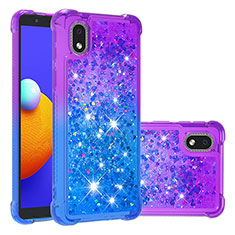 Silikon Hülle Handyhülle Gummi Schutzhülle Flexible Tasche Bling-Bling S02 für Samsung Galaxy M01 Core Violett