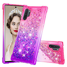 Silikon Hülle Handyhülle Gummi Schutzhülle Flexible Tasche Bling-Bling S02 für Samsung Galaxy Note 10 Plus 5G Pink