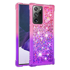 Silikon Hülle Handyhülle Gummi Schutzhülle Flexible Tasche Bling-Bling S02 für Samsung Galaxy Note 20 Ultra 5G Pink