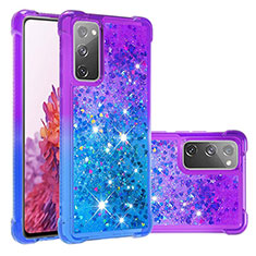 Silikon Hülle Handyhülle Gummi Schutzhülle Flexible Tasche Bling-Bling S02 für Samsung Galaxy S20 FE (2022) 5G Violett