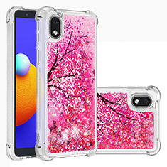 Silikon Hülle Handyhülle Gummi Schutzhülle Flexible Tasche Bling-Bling S03 für Samsung Galaxy A01 Core Pink