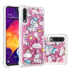 Silikon Hülle Handyhülle Gummi Schutzhülle Flexible Tasche Bling-Bling S03 für Samsung Galaxy A30S Rot