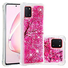 Silikon Hülle Handyhülle Gummi Schutzhülle Flexible Tasche Bling-Bling S03 für Samsung Galaxy A81 Pink