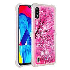 Silikon Hülle Handyhülle Gummi Schutzhülle Flexible Tasche Bling-Bling S03 für Samsung Galaxy M10 Pink