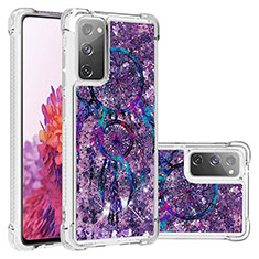 Silikon Hülle Handyhülle Gummi Schutzhülle Flexible Tasche Bling-Bling S03 für Samsung Galaxy S20 FE (2022) 5G Violett