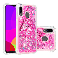 Silikon Hülle Handyhülle Gummi Schutzhülle Flexible Tasche Bling-Bling S05 für Samsung Galaxy A30 Pink