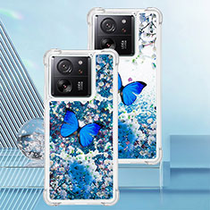 Silikon Hülle Handyhülle Gummi Schutzhülle Flexible Tasche Bling-Bling YB1 für Xiaomi Mi 13T 5G Blau