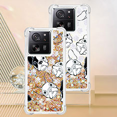 Silikon Hülle Handyhülle Gummi Schutzhülle Flexible Tasche Bling-Bling YB1 für Xiaomi Mi 13T 5G Gold