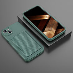 Silikon Hülle Handyhülle Gummi Schutzhülle Flexible Tasche KC1 für Apple iPhone 14 Plus Grün