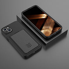 Silikon Hülle Handyhülle Gummi Schutzhülle Flexible Tasche KC1 für Apple iPhone 14 Plus Schwarz