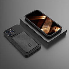 Silikon Hülle Handyhülle Gummi Schutzhülle Flexible Tasche KC1 für Apple iPhone 14 Pro Max Schwarz