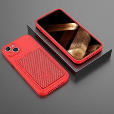Silikon Hülle Handyhülle Gummi Schutzhülle Flexible Tasche KC1 für Apple iPhone 14 Rot