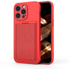 Silikon Hülle Handyhülle Gummi Schutzhülle Flexible Tasche KC2 für Apple iPhone 13 Pro Max Rot