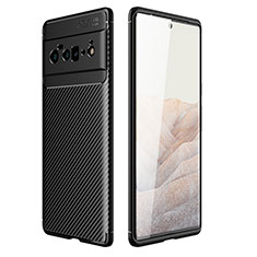 Silikon Hülle Handyhülle Gummi Schutzhülle Flexible Tasche Köper für Google Pixel 6 Pro 5G Schwarz