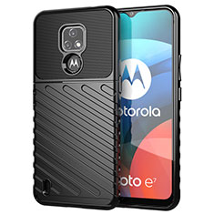 Silikon Hülle Handyhülle Gummi Schutzhülle Flexible Tasche Köper für Motorola Moto E7 (2020) Schwarz