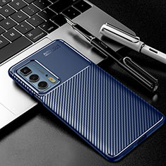 Silikon Hülle Handyhülle Gummi Schutzhülle Flexible Tasche Köper für Motorola Moto Edge 20 Pro 5G Blau