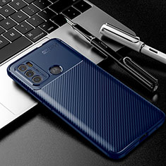 Silikon Hülle Handyhülle Gummi Schutzhülle Flexible Tasche Köper für Motorola Moto G40 Fusion Blau
