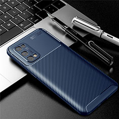 Silikon Hülle Handyhülle Gummi Schutzhülle Flexible Tasche Köper für Realme X7 Pro 5G Blau