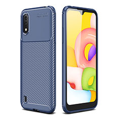 Silikon Hülle Handyhülle Gummi Schutzhülle Flexible Tasche Köper für Samsung Galaxy A01 SM-A015 Blau