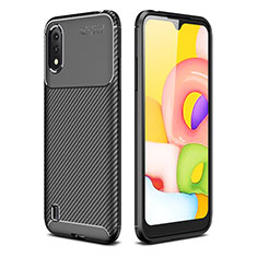 Silikon Hülle Handyhülle Gummi Schutzhülle Flexible Tasche Köper für Samsung Galaxy A01 SM-A015 Schwarz