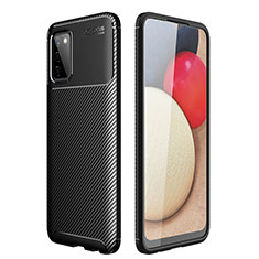 Silikon Hülle Handyhülle Gummi Schutzhülle Flexible Tasche Köper für Samsung Galaxy A02s Schwarz