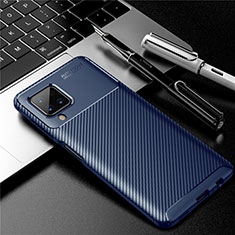 Silikon Hülle Handyhülle Gummi Schutzhülle Flexible Tasche Köper für Samsung Galaxy A12 Blau