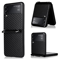 Silikon Hülle Handyhülle Gummi Schutzhülle Flexible Tasche Köper für Samsung Galaxy Z Flip3 5G Schwarz