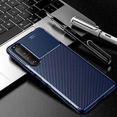 Silikon Hülle Handyhülle Gummi Schutzhülle Flexible Tasche Köper für Sony Xperia 1 III Blau