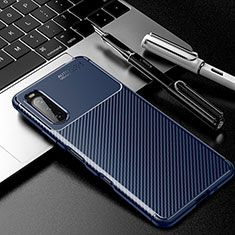 Silikon Hülle Handyhülle Gummi Schutzhülle Flexible Tasche Köper für Sony Xperia 10 III Blau
