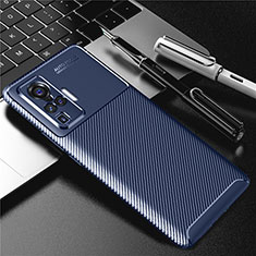 Silikon Hülle Handyhülle Gummi Schutzhülle Flexible Tasche Köper für Vivo X51 5G Blau