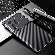 Silikon Hülle Handyhülle Gummi Schutzhülle Flexible Tasche Köper für Vivo X80 Pro 5G Schwarz