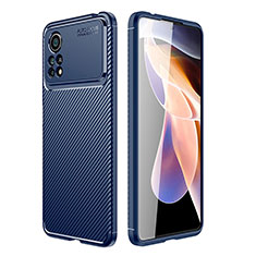 Silikon Hülle Handyhülle Gummi Schutzhülle Flexible Tasche Köper für Xiaomi Poco X4 Pro 5G Blau