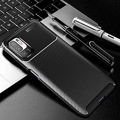 Silikon Hülle Handyhülle Gummi Schutzhülle Flexible Tasche Köper für Xiaomi Redmi Note 10T 5G Schwarz
