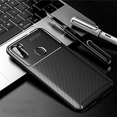 Silikon Hülle Handyhülle Gummi Schutzhülle Flexible Tasche Köper S01 für Samsung Galaxy A11 Schwarz