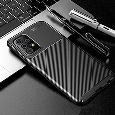 Silikon Hülle Handyhülle Gummi Schutzhülle Flexible Tasche Köper S01 für Samsung Galaxy A72 4G Schwarz