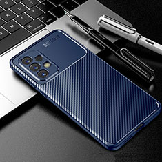 Silikon Hülle Handyhülle Gummi Schutzhülle Flexible Tasche Köper S01 für Samsung Galaxy A73 5G Blau