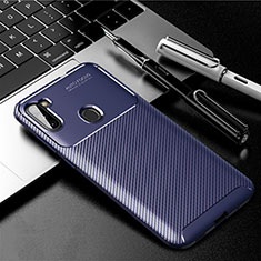 Silikon Hülle Handyhülle Gummi Schutzhülle Flexible Tasche Köper S01 für Samsung Galaxy M11 Blau