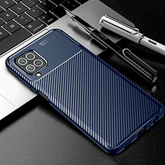 Silikon Hülle Handyhülle Gummi Schutzhülle Flexible Tasche Köper S01 für Samsung Galaxy M32 4G Blau